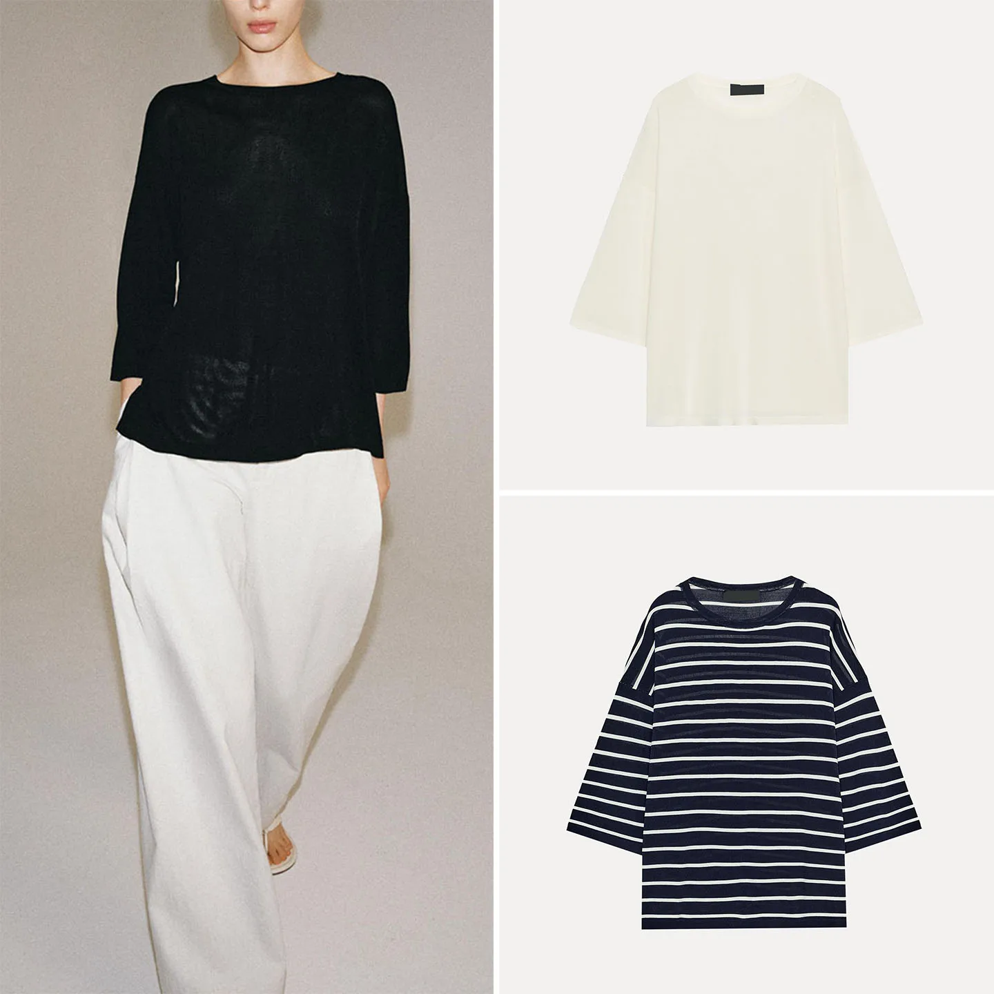 Women's Knitted round Neck Slim Needle Stripe Top New 2026 Autumn Fashion Standard Fit T-Shirt ZADATA Brand Other Material