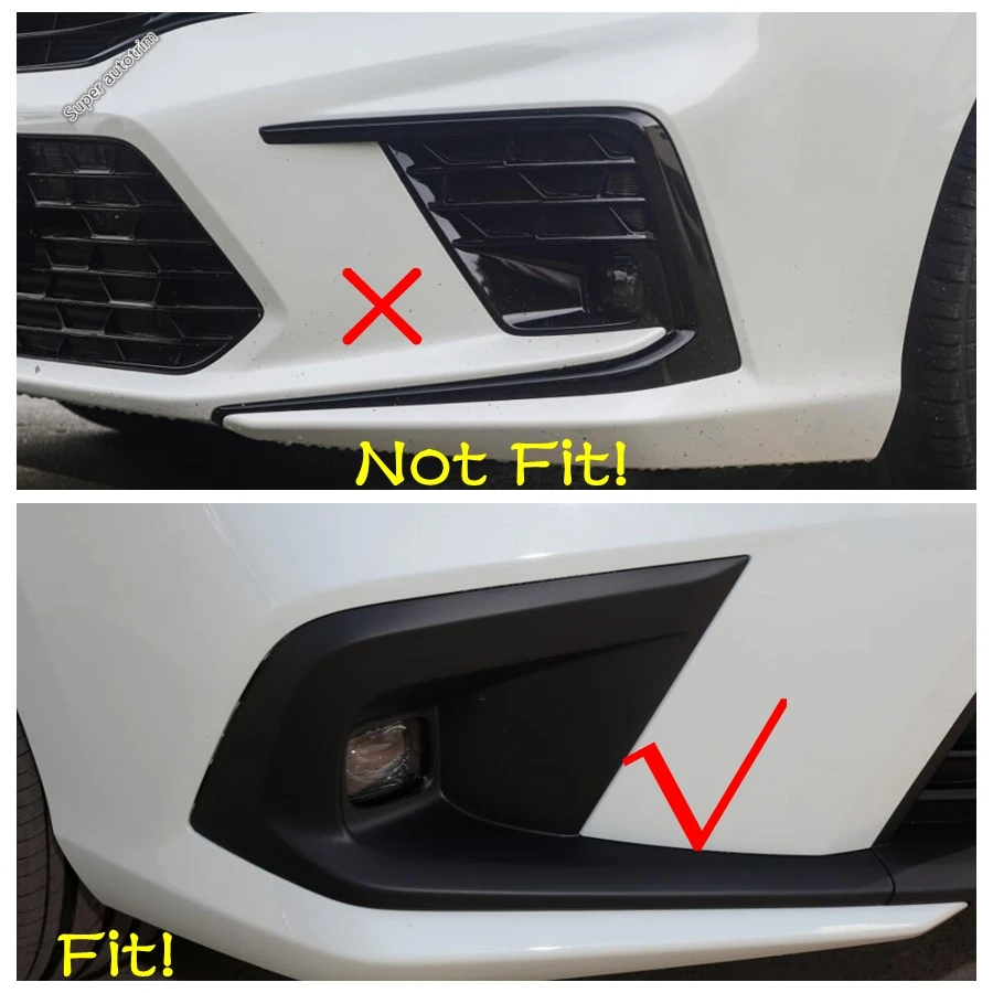 Car Front Fog Light Foglight Lamp Frame Decoration Cover Trim Fit For Honda Civic 11th 2022 - 2024 Black Exterior Accessories