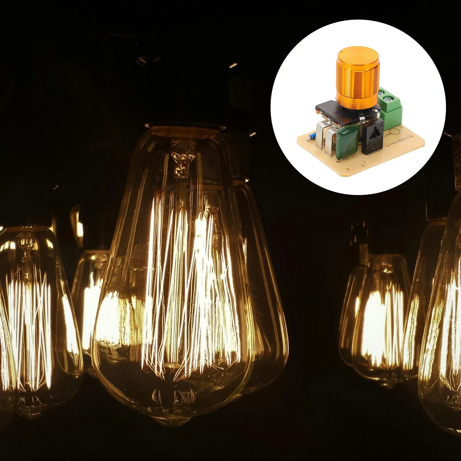 3Pcs Adjustable Dimmer Switch Bulb Switch Potentiometer Multi-Use Electric Bulb Controlling Dimmer Replaceable Potentiometer