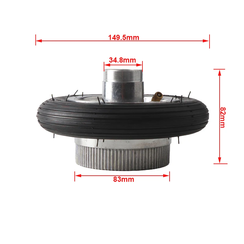 6x1 1/4 Front and Rear Wheel Set Pneumatic Tyre 6-inch Inflatable Tires with Wheel Hub for Gas Electric Scooter Folding Bicycle