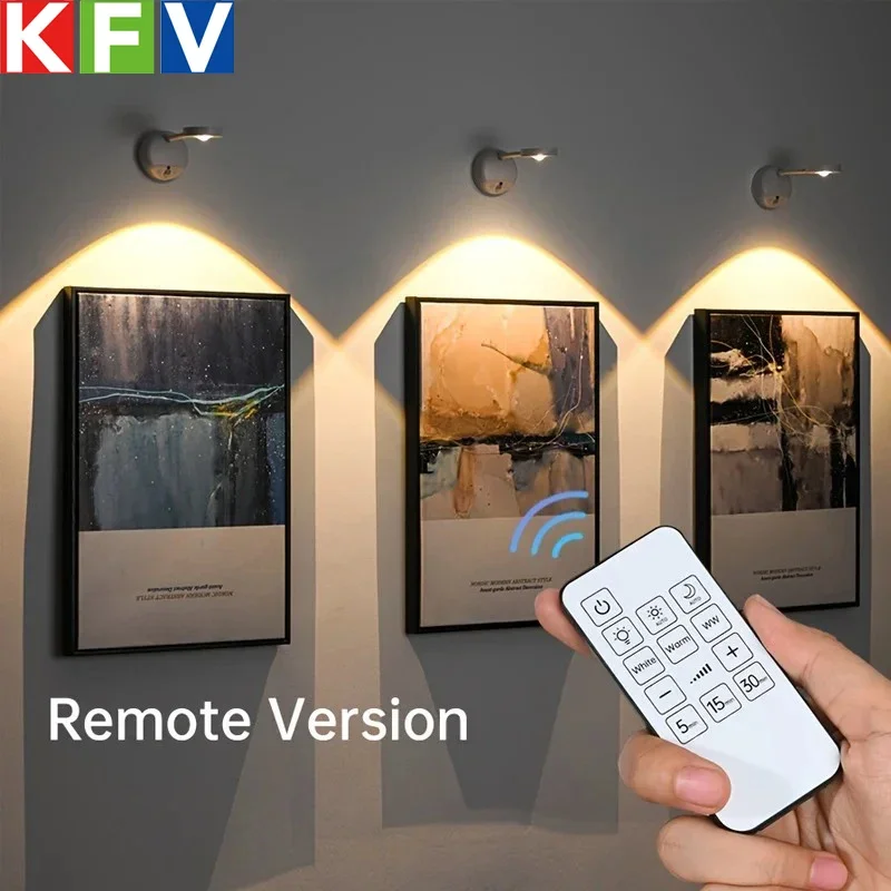 KFV Wandleuchte USB Wiederaufladbar mit Bewegungssensor Kabellose Wandlampe Dimmbare LED-Strahler Wandkunst Bilder Dekorationslicht gartenbeleuchtung außen wandleuchte innenraum	designer lampe