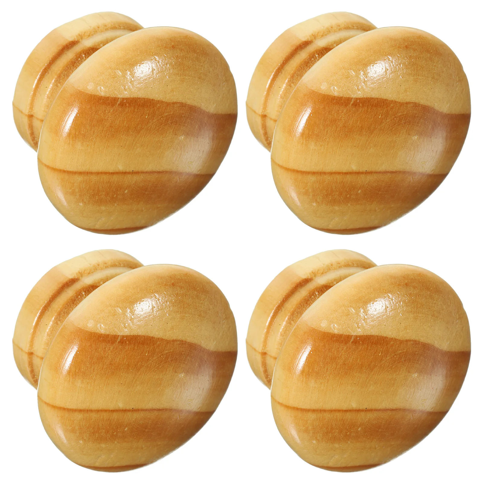 

4pcs Round Furniture Pull Handle Wood Cabinet Pulls Durable Rust Resistant Drawer Knob Cabinet Door Replacement Accessory