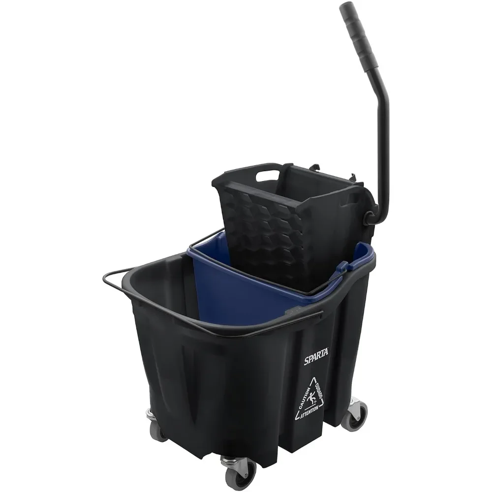 

Omnifit Mop Bucket with Side Press Wringer and Soiled Water Insert for Floor Cleaning, Kitchens,Restaurants, And Janitorial Use