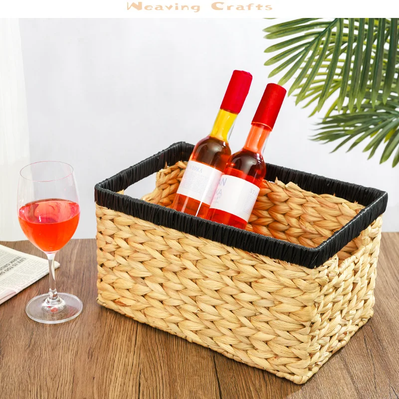 

Корзина для хранения воды, гиацинт, трава, сотканная вручную Stor age Bas Ket Straw Stora ge Bask Et, корзина для хранения домашних мелочей