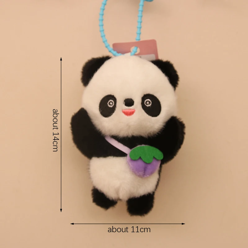 1Pc Cute Stuffed Plush Panda Doll Toy Keychain Panda Bag Pendant Dolls Backpack Pendants Toys Doll Decorations