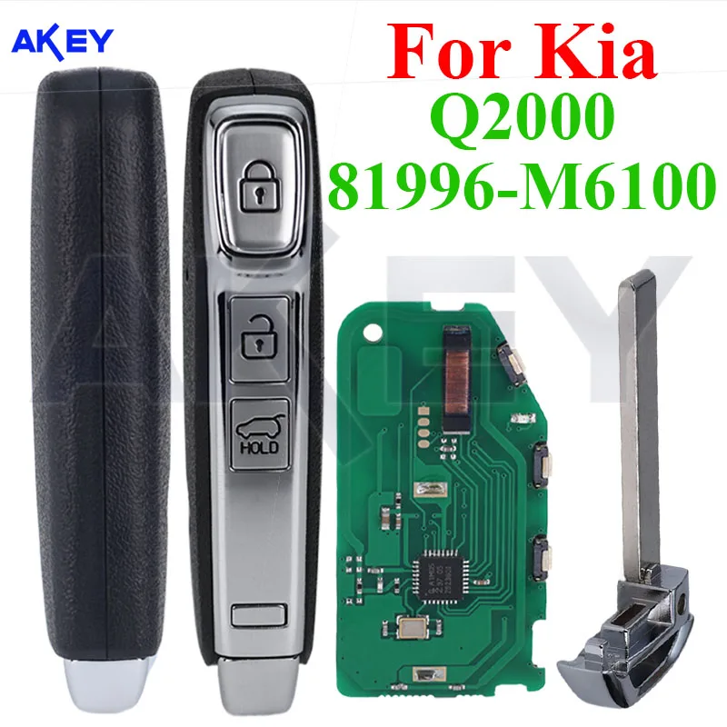 Keyless Go กุญแจรถระยะไกลสําหรับ Kia Sportage K5 Forte หลังจาก 2017 Q2000 รถสมาร์ทรีโมทคอนโทรลคีย์ 81996-M6100 4A 433MHz