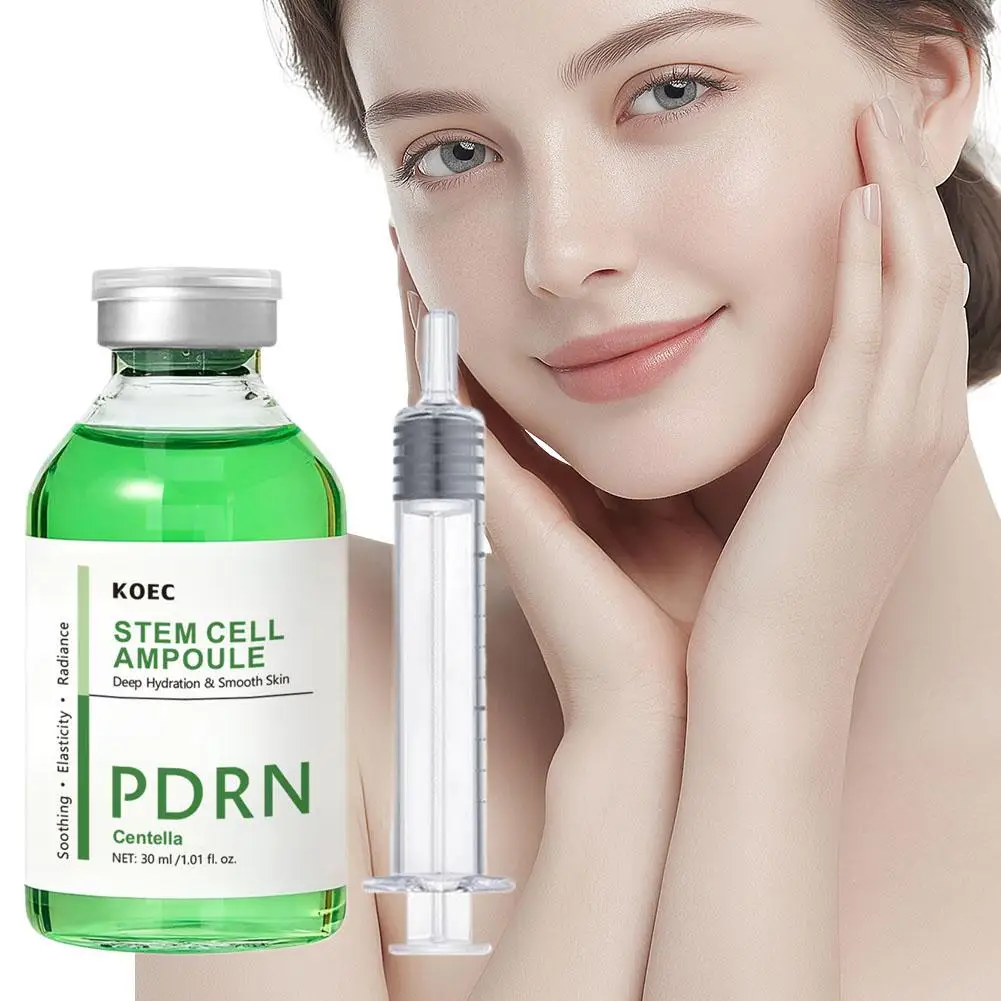 Ampolla de Células Madre de Centella Asiática PDRN de 30 ml, Esencia Facial para Hidratación Profunda, Suavizante, Elasticidad y Luminosidad
