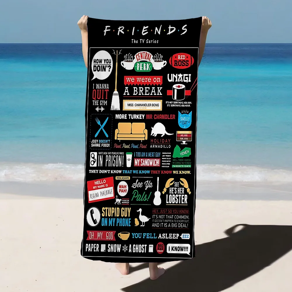 Friends Tv Show Cartoon Beach Towel Cute Kawaii Room Decor Bath Girls Children Hand Towels For Bathroom Shower