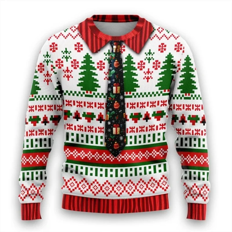 Men Women Xmas Hoodie Christmas Snowman Santa 3D Print Funny Sweatshirt Unisex Pullover Holiday Party Y2k Graphic Men's Clothing