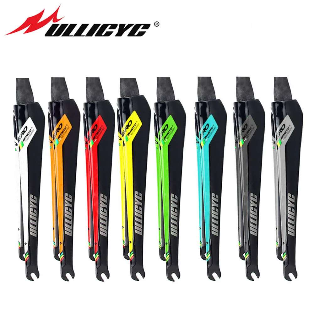 

Ullicyc-Gloss Carbon Fiber Fork, Quick Release, Road Bike, Bicycle Disc Rim Brake, Round Tapered Tube, QC339, 700C