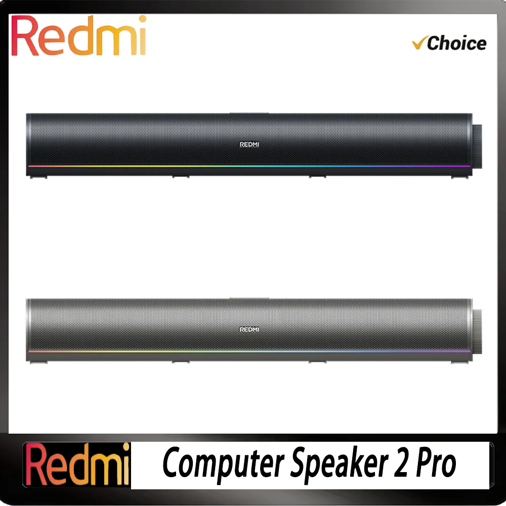 REDMI Computer Speakers 2 Pro, 53° Speaker Tilt, RGB Colorful Ambient Lighting, Five EQ Scene Sound Effects Chinese version