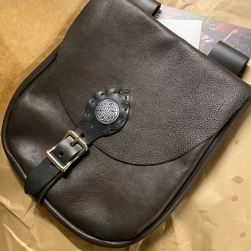 Marsupio in pelle retrò Borsa a tracolla da uomo Borsa a tracolla da donna classica borse a tracolla solide Marsupio sportivo da uomo fatto a mano