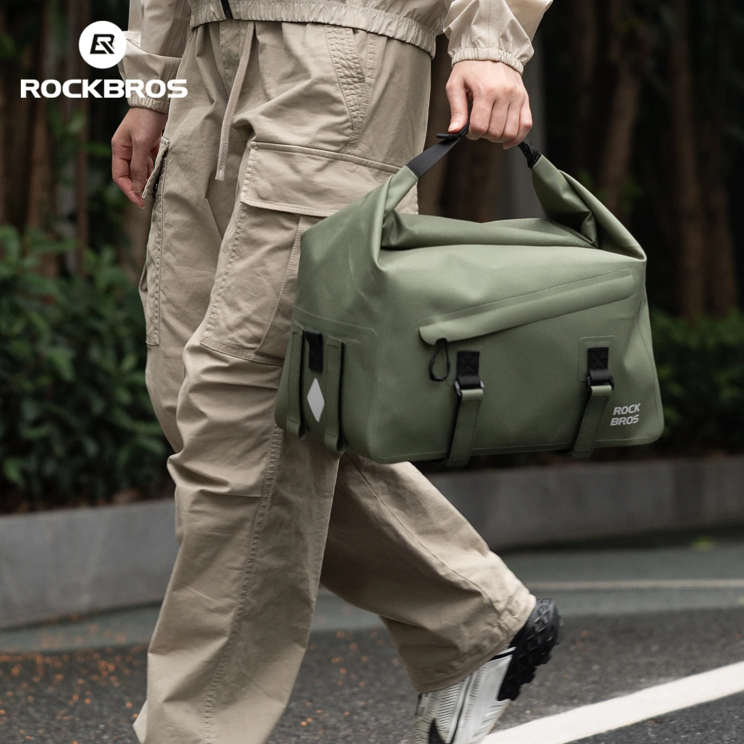 ROCKBROS Bicycle Carrier Bag MTB Bike Fully waterproof Rack Bag Trunk Pannier Cycling Multifunctional Large Capacity Travel Bag