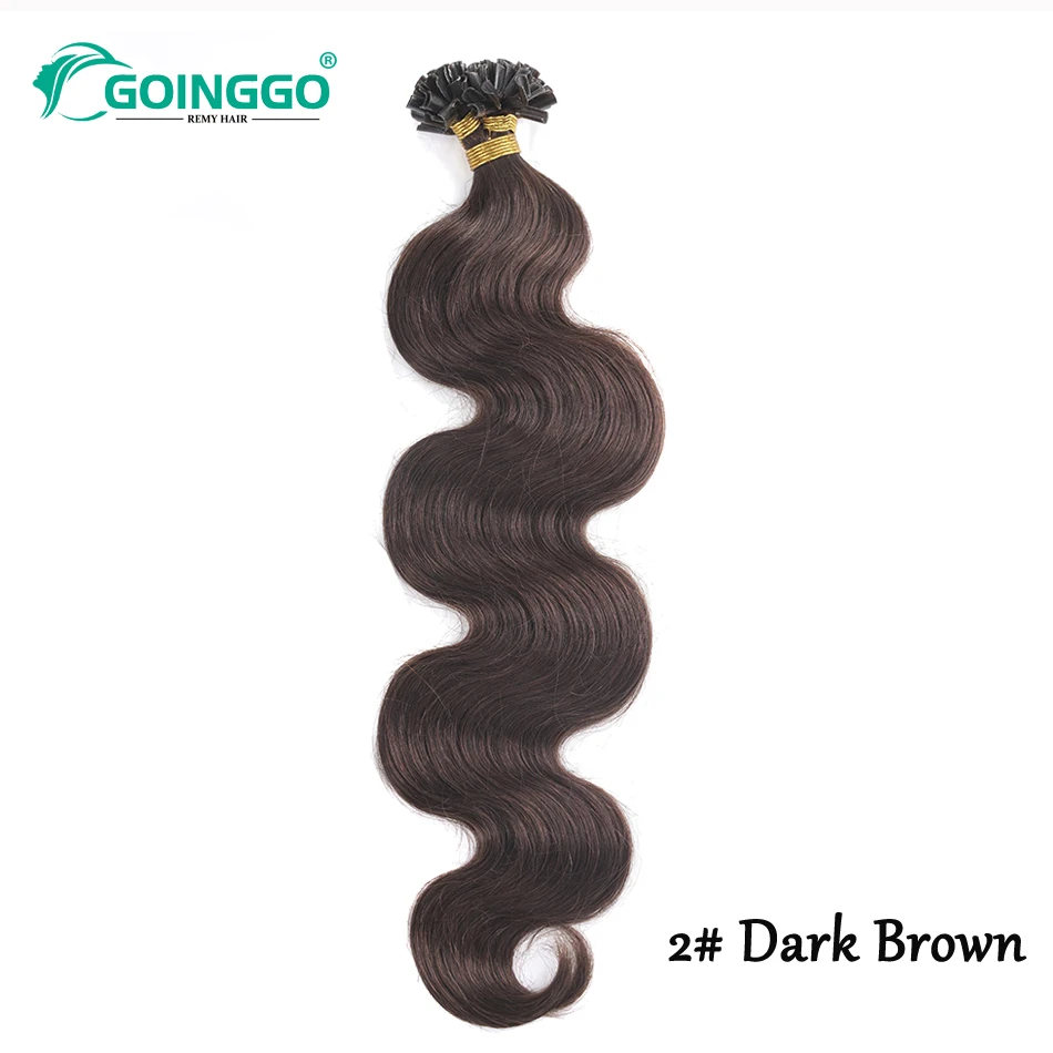 Body Wave U Tip keratyna przedłużanie włosów końcówka do paznokci przedłużanie maszyna Remy Fusion pre-bonded Brown Blonde Natural Real dla kobiet