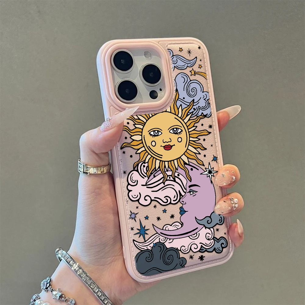 Phone Case For IPhone 17 17Air 16 15 14 13 12 11 Pro Max For Iphone 14 15 16 Plus Sun Sister Moon Brother Cover Case Funda Coque