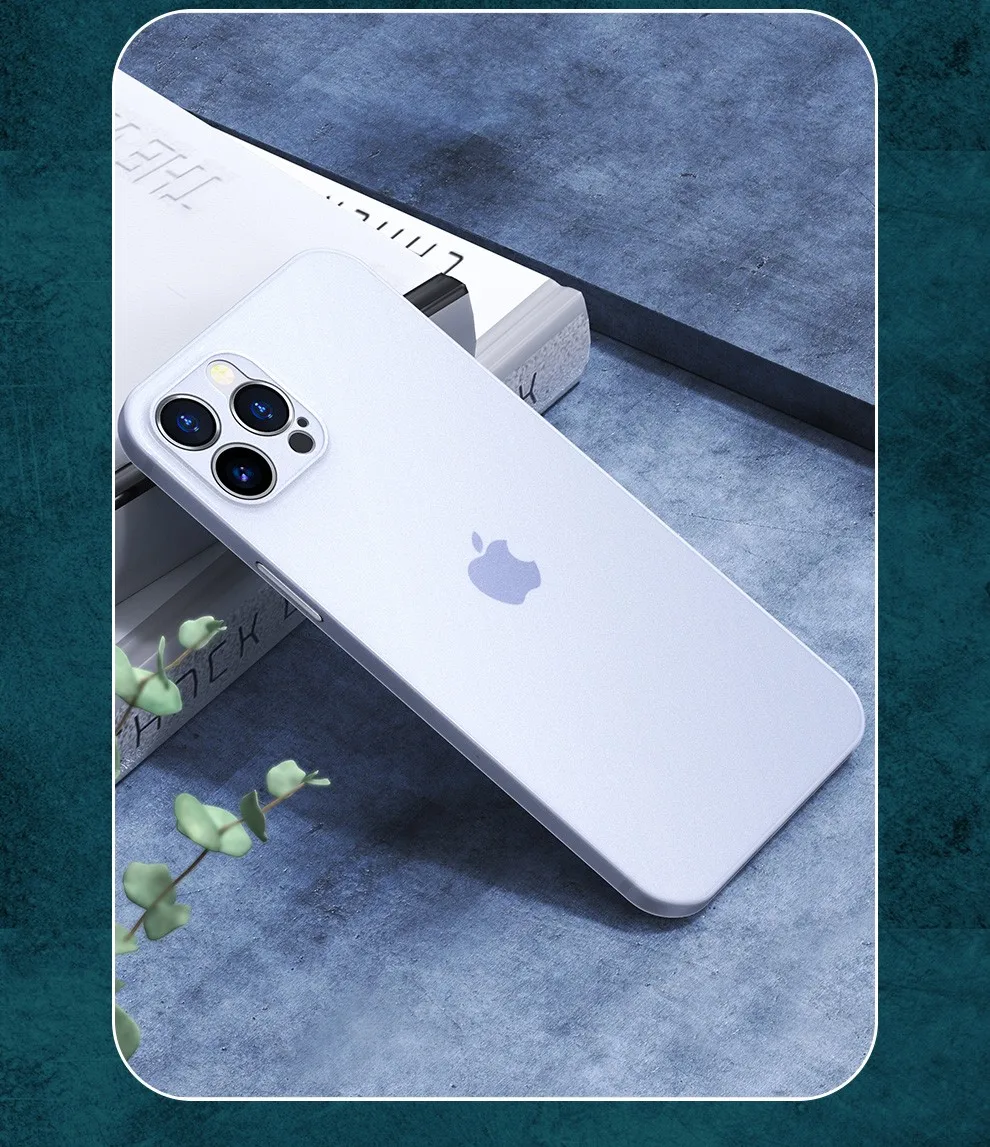Durchscheinende, ultradünne, matte PC-Hülle für iPhone 11, 12, 13, 14, 15, 16 Pro Max 15 Plus, mattierte Handyhülle – Detail 16
