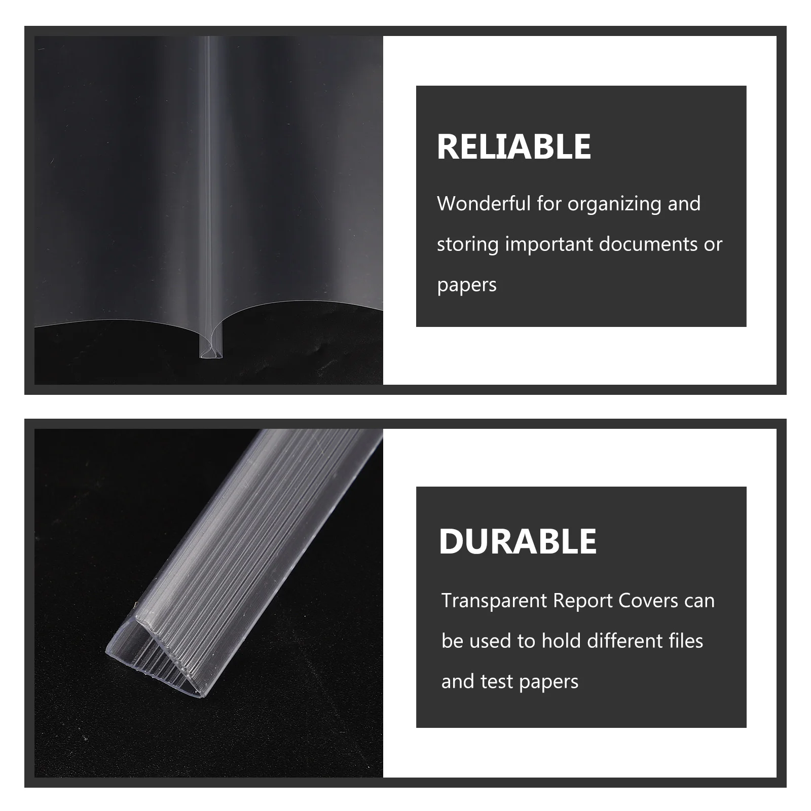 

10 прозрачных папок формата А4 с выдвижными планками, обложки для отчетов, прозрачные папки для презентаций, для ежедневной организации