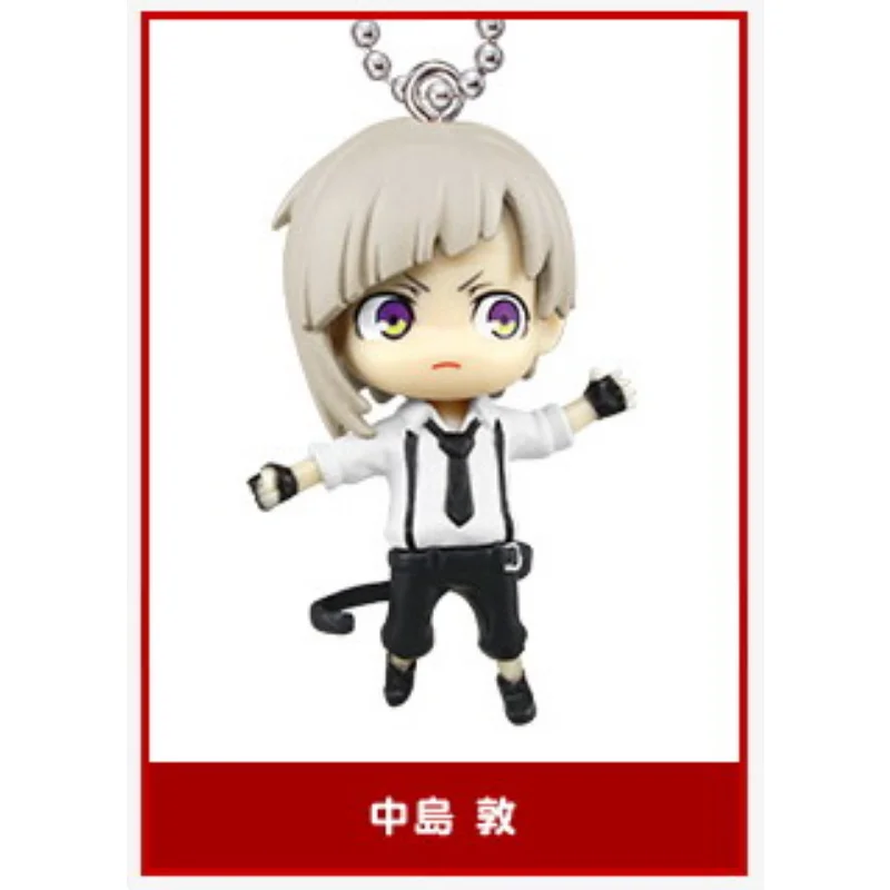 Original TAKARA TOMY Gashapon Bungo Stray Dogs Qversion Mini Anime Action Figure Model Toy Gift for Kid Doll Collection Ornament