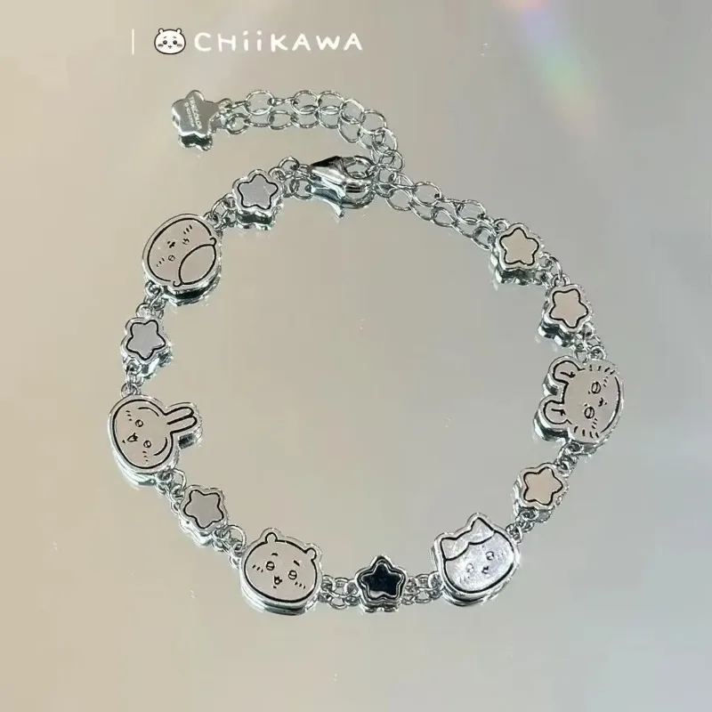 Chiikawa Beaded Bracelet Usagi Hachiware Cartoon Wrist Jewelry Cute Matching Gift for Student Girls Besties view 3