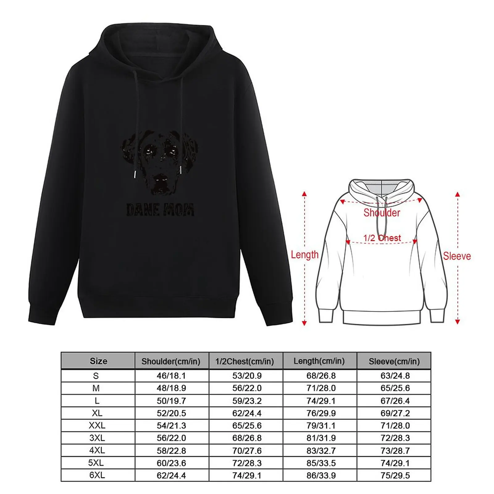 Dane Mom - Great Dane Mom Pullover Hoodie male clothes men clothes hoodie