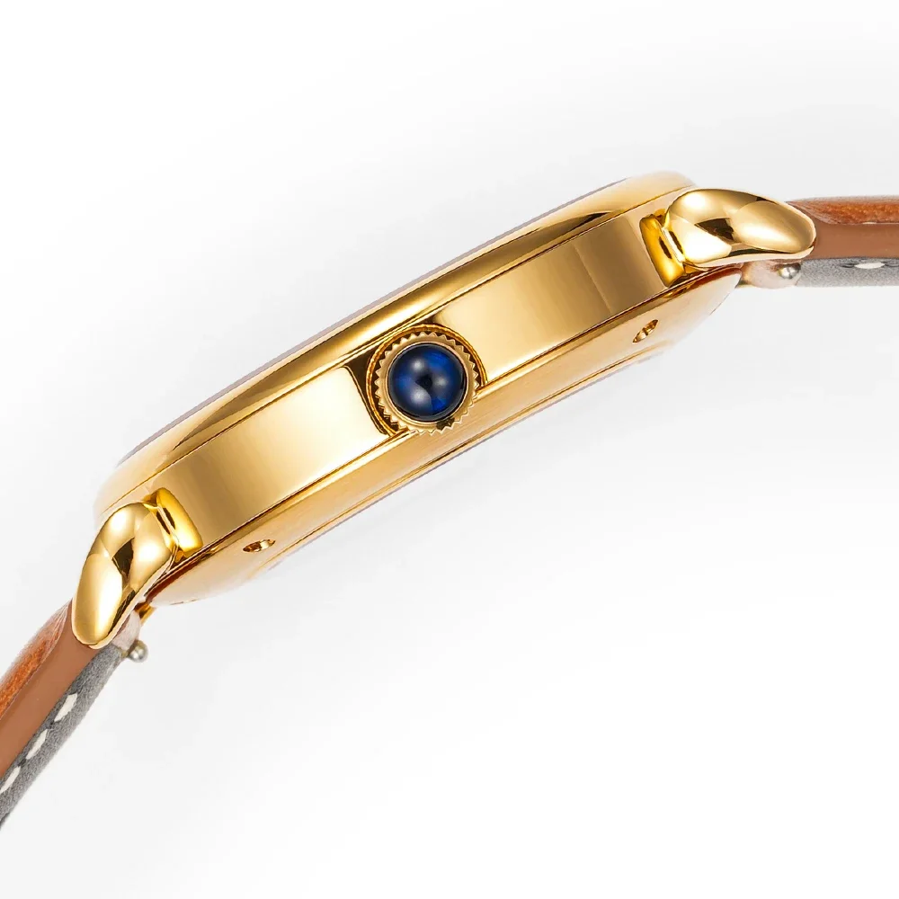 HUASUO 41mm Luxury Natural Gemstone Dail Watch For Men 316L Stainless Steel Automatic Machinery Movement ETA2892 5Bar Waterwroof