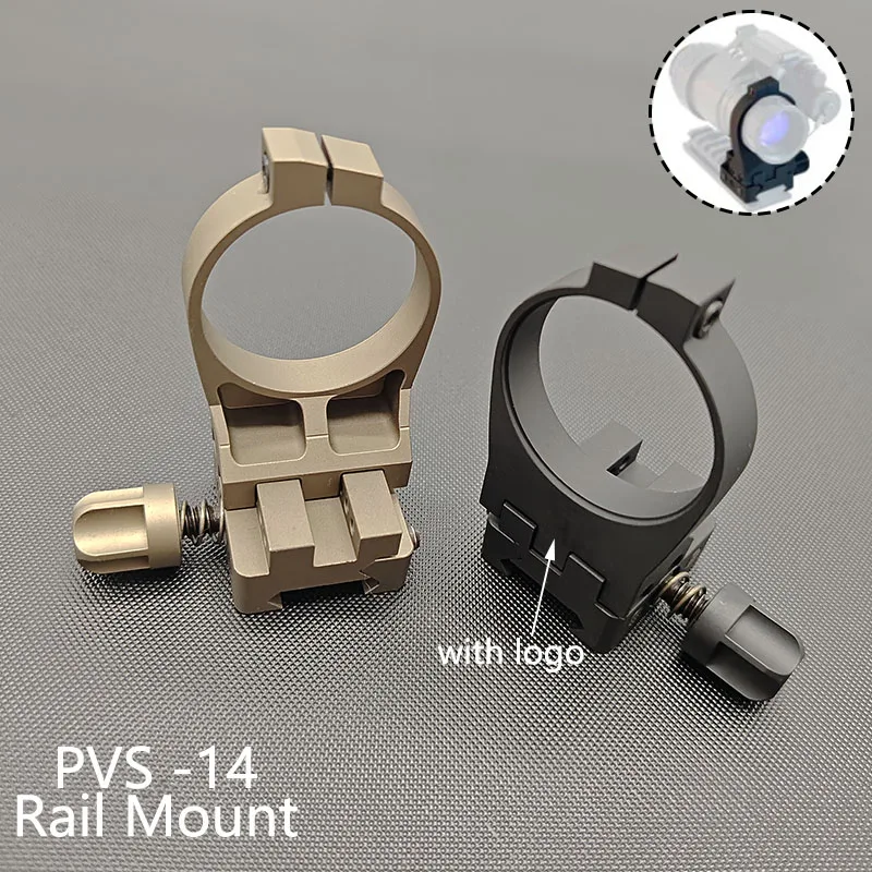 Airsoft PVS-14 Ring Quick-Connect Mount Adapter for DLOC-PVS Night Vision Goggles Fit 20mm Picatinny Rail Hunting Accessories