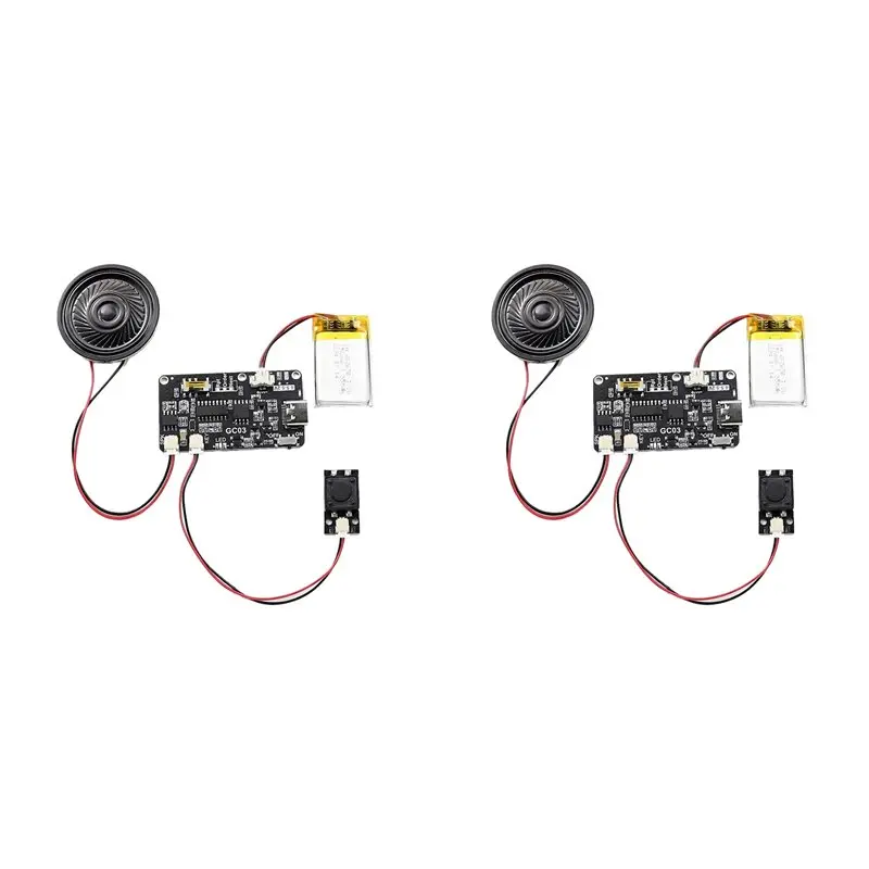 【BLACK FRIDAY】2X Recording Greeting Card 8M Movement Box Holiday Christmas Birthday Card Music Cover Wall MP3 Download Voice Mod