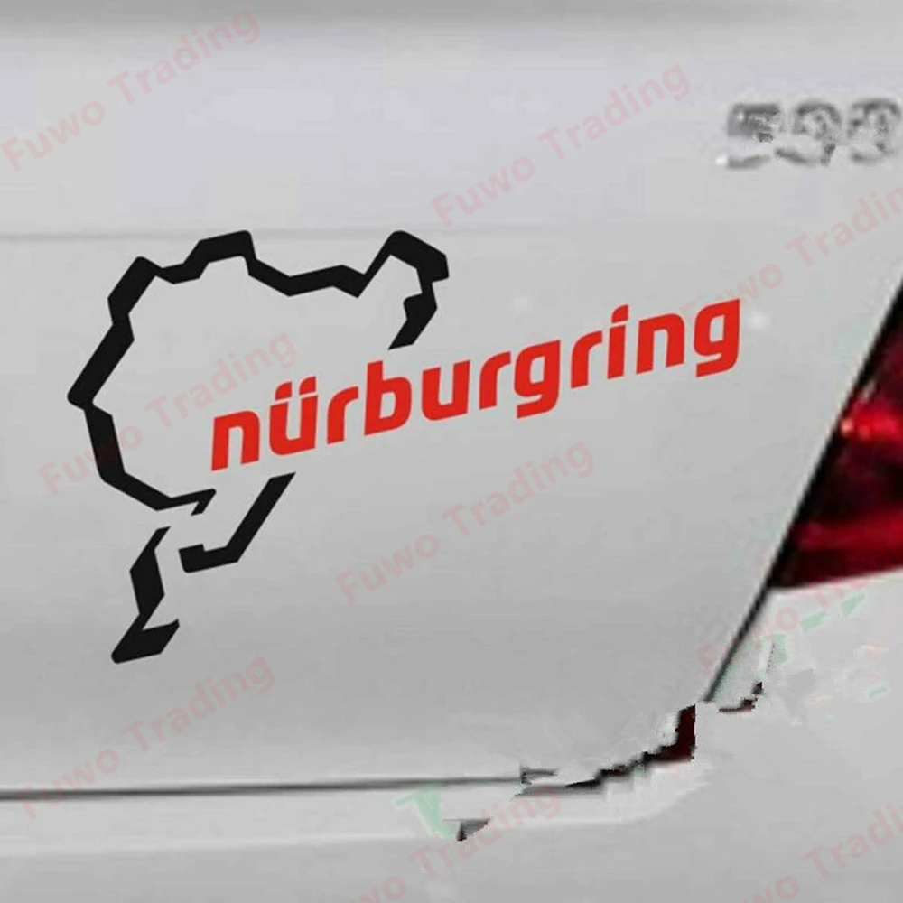 Etiqueta engomada del coche de la personalidad de la moda The Racing Track Nurburgring vinilo calcomanía ventana parachoques motocicleta nevera