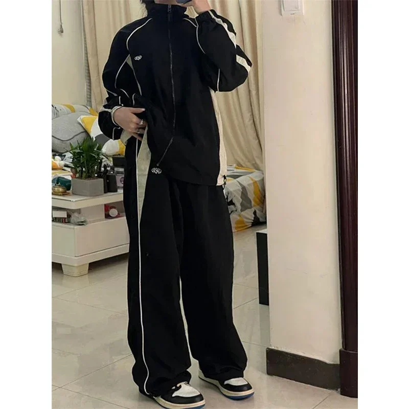 Women Baggy Harajuku Cargo Pants Streetwear Hop Wide Leg Pant Parachute Sweatpants Techwear Joggers Oversized Y2K Trousers