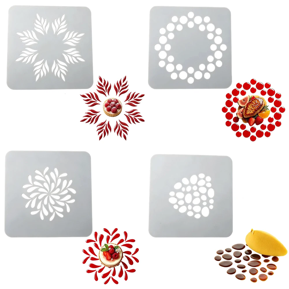 Pastry Decorating Template 15 Styles Available Silicone Hollowed-out Mold Reusable Silicone Cake Mold Party Dessert Decoration