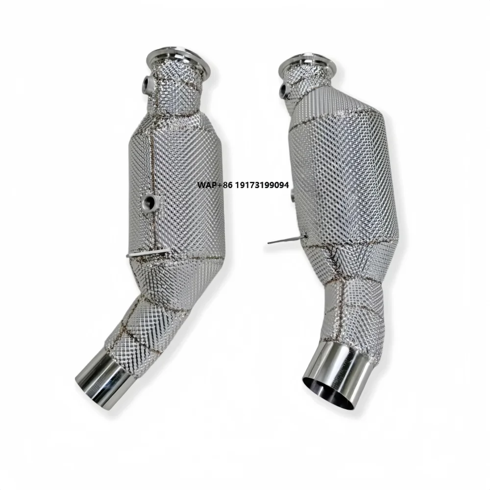 

Sport Downpipe Exhaust for Giulia Quadrifoglio 2.9T 2017+ Exhaust Pipes Catalytic Converter with Heat Shield
