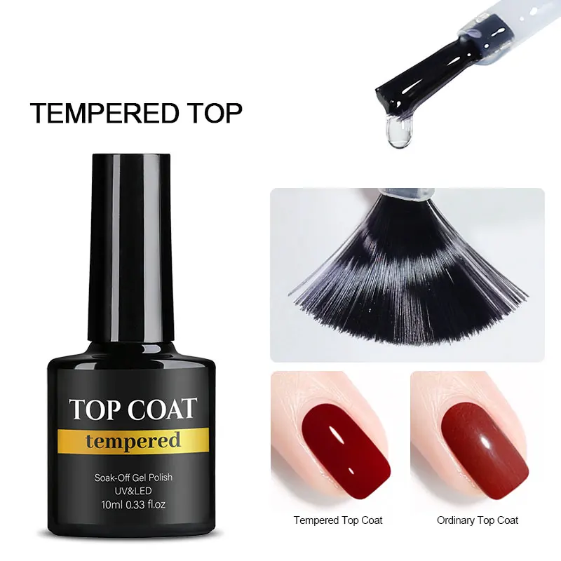 Arte Clavo Long Wear Top Coat Tempered Top Coat Peel Off Base Coat Color Nail Gel Beautiful Semi Permanent Nail Gel Enamel