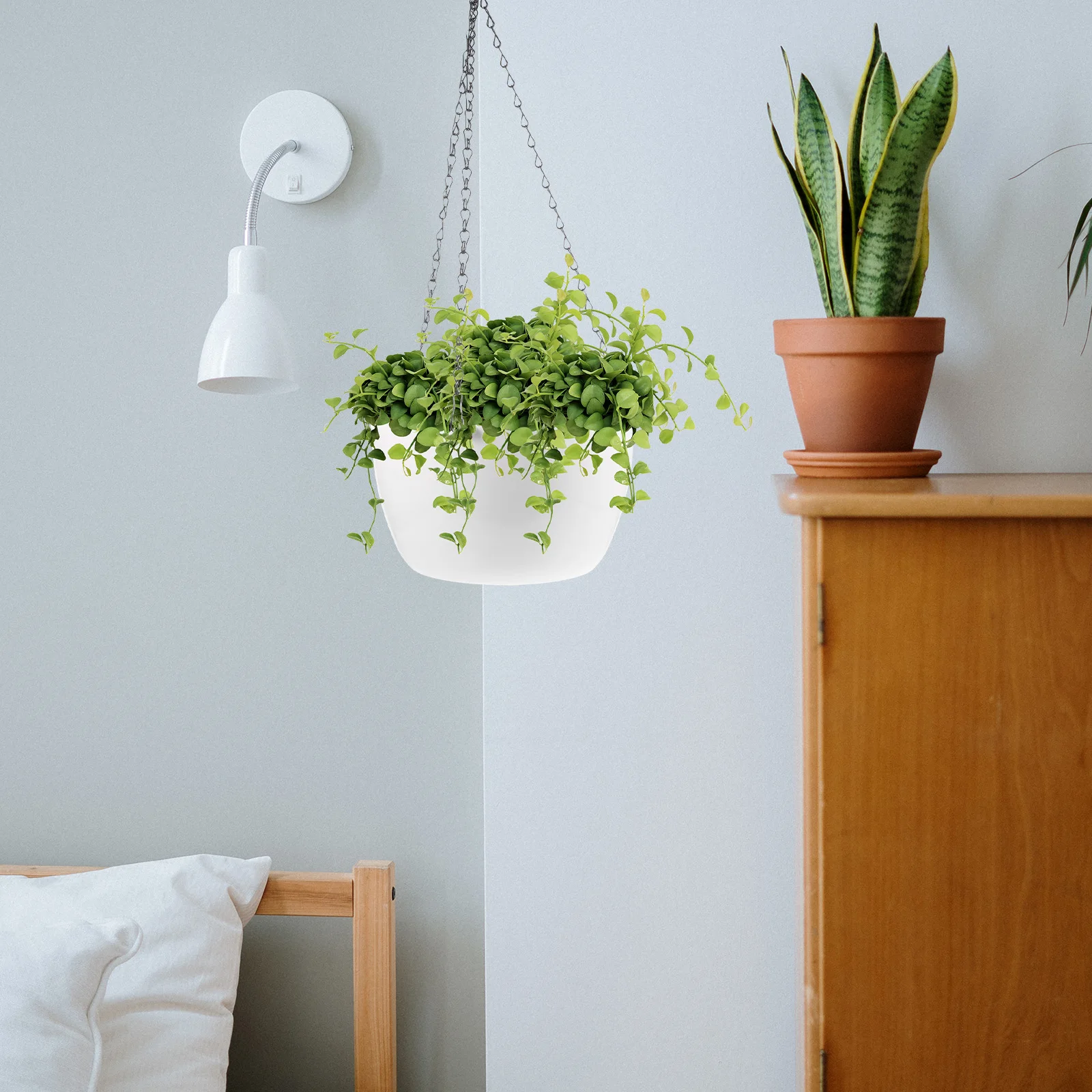 

Hanging Flower Pot Retractable Pulley Planter Wall Mounted Vase Hydroponics Decor Balcony Garden Space Saving