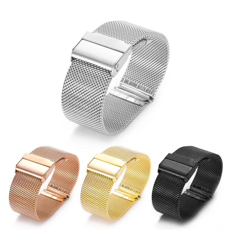 Milanese Watchband  14mm 16mm 18mm 20mm 22mm 24mm Universal Stainless Steel Metal Watch Band Strap Bracelet 38/39/40/42/44/45