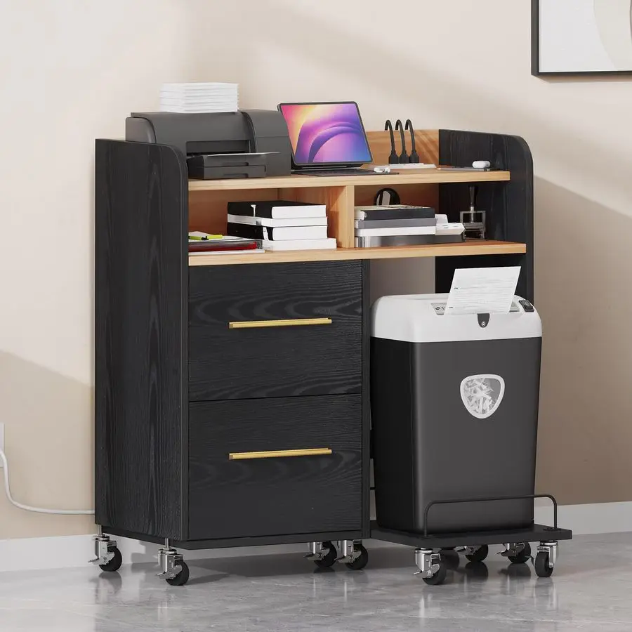 

Подставка для принтера с местом для хранения, картотека с зарядной станцией, настольный шкаф для принтера для домашнего офиса, тележка с подставкой для принтера, подходит