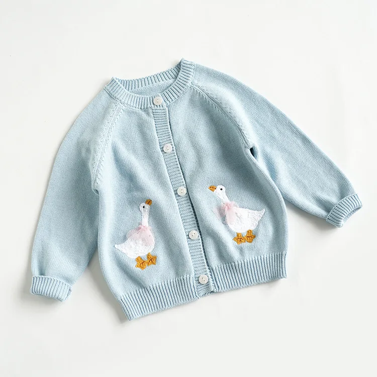 Darcoo Baby Girls Sweater Kids Cute Knitted Cardigan Autumn Winter Children Clothes 2-6Y