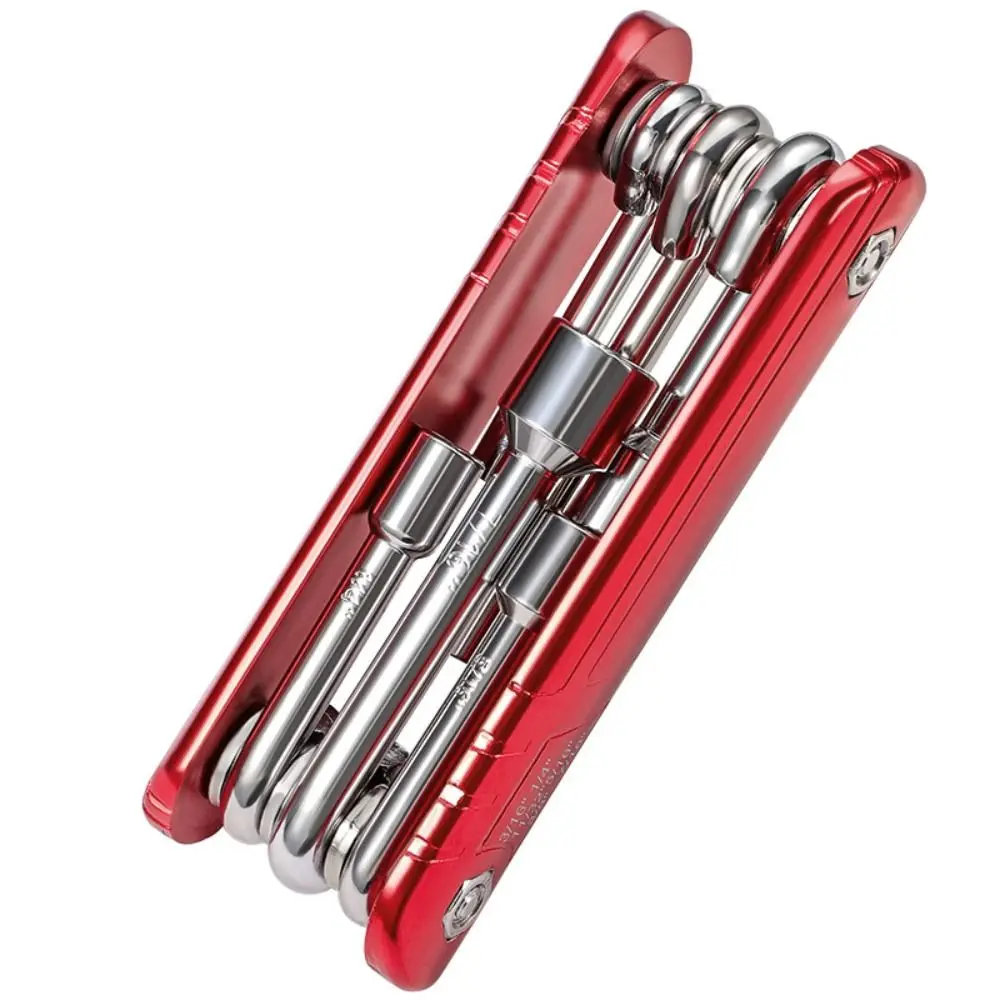 Metric or Imperial 6 in 1 Socket Wrench Portable High Hardness Folding Socket Wrench Cr_V Hexagon Folding Nut Driver Set