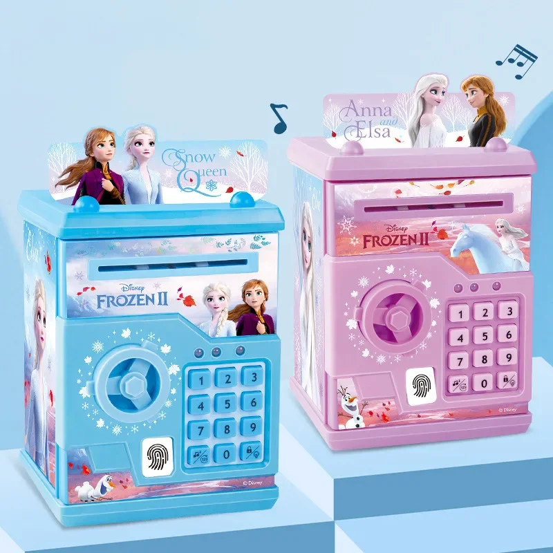 [Disney] Frozen Kids Wachtwoord Vingerafdruk Multifunctionele Automatische Rol Geld Kinderen Spaarpot Speelhuis Speelgoed Voor Baby Cadeau