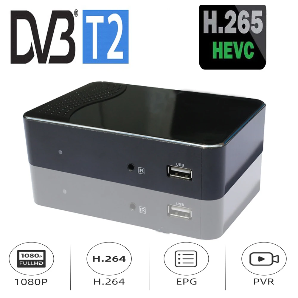 8606 DVB T2  H.265/HEVC Terrestrial Digital TV Receiver HD TV Tuner Support 1080p Dolby AC3 With Scart Hdmi Input