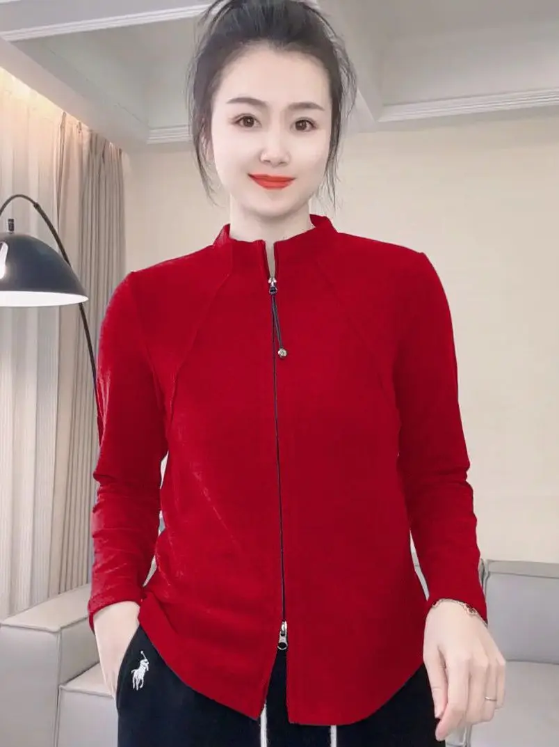 

Faionable Fce Lined Zipper Long Sve Base irt Spring 2026 Women's Casual High Waist A-Line Skirt Polyester Fiber