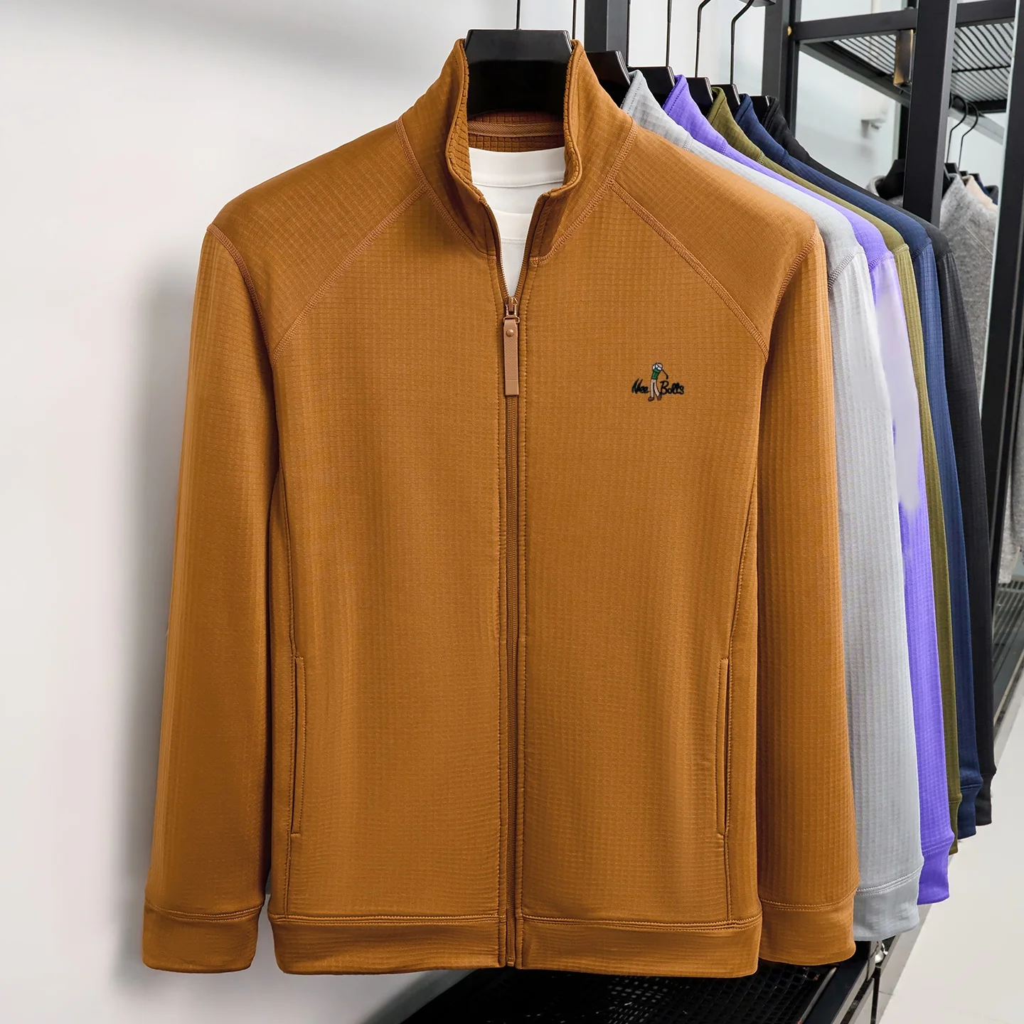 Luxusmarke Herren Jacke Designer neue Mode raffinierte Cartoon Muster Golf Freizeit weiche Komfort Reißverschluss Mantel – Detail 11
