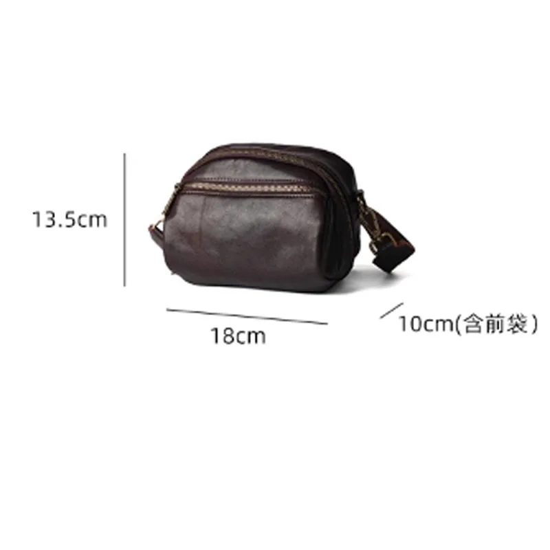 AETOO  First-layer vegetable-tanned cowhide single-shoulder crossbody bag for women, new autumn/winter 2024, detachable wide sho