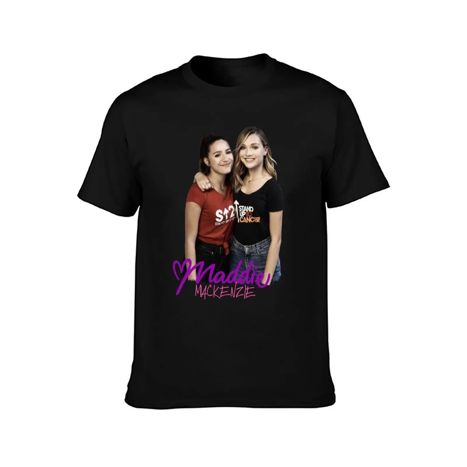 Maddie & Mackenzie Ziegler T-Shirt Basic All Season Solid T-Shirt