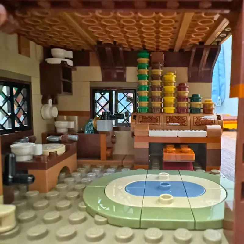 Disney Princesas Anões Casa Blocos de Construção, DIY Modelo Brick Assembly, Presente do brinquedo da criança, Compatível com Disney 43242, 2024 Compatível