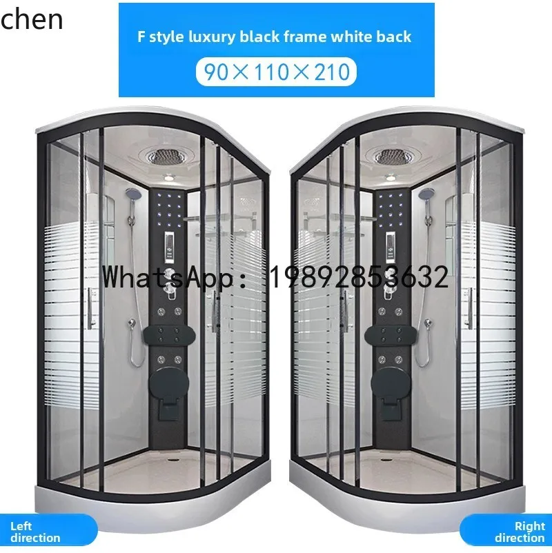 HT  integral shower room bathroom closed tempered glass steam room dry