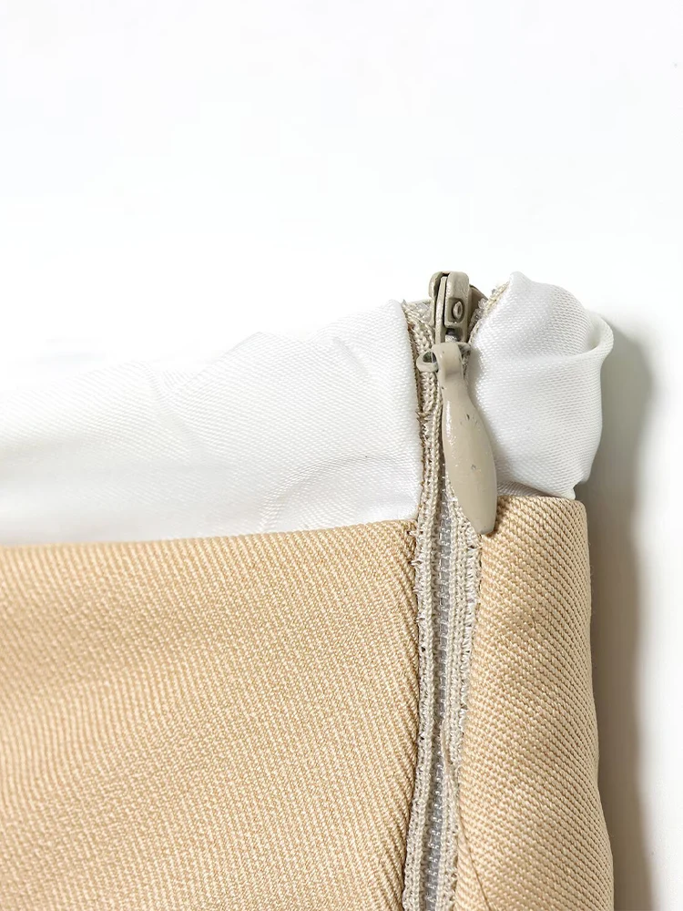 European style new women's clothing fashionable and versatile temperament simple loose A-line double waist high waist skirt