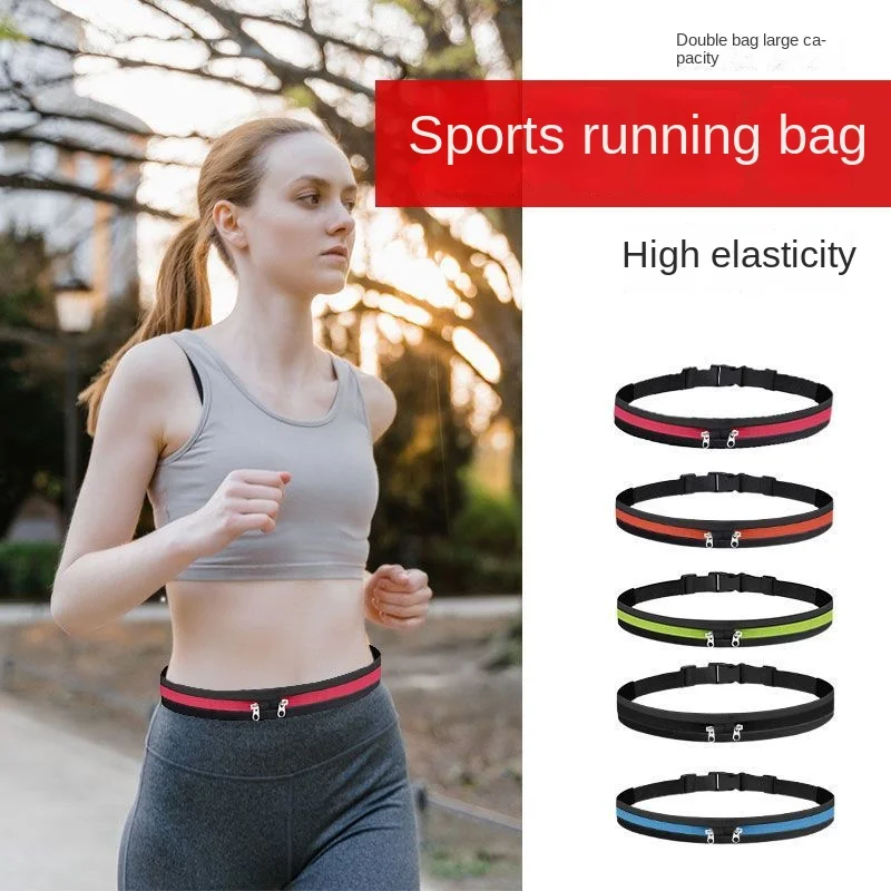 Sac de ceinture pour téléphone portable antivol, taille invisible, mince, monocouche, sport de course, été