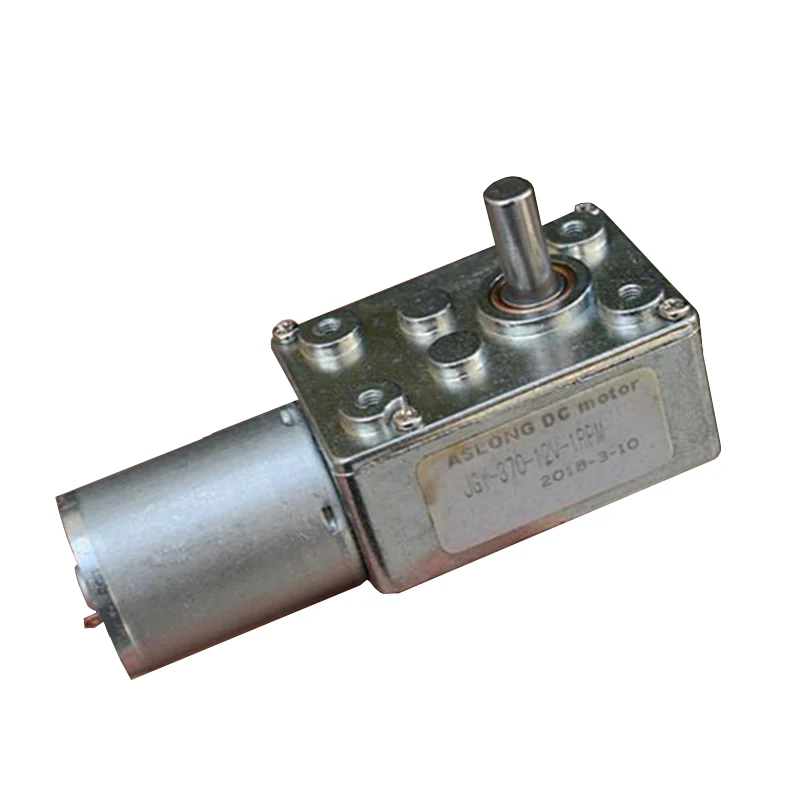 JGY370 DC 12V-24V 1RPM-2RPM Slow Speed Large Torque Micro 370 Turbo Worm Gear Motor Mini Metal Gear Box Reducer Motor Reversible