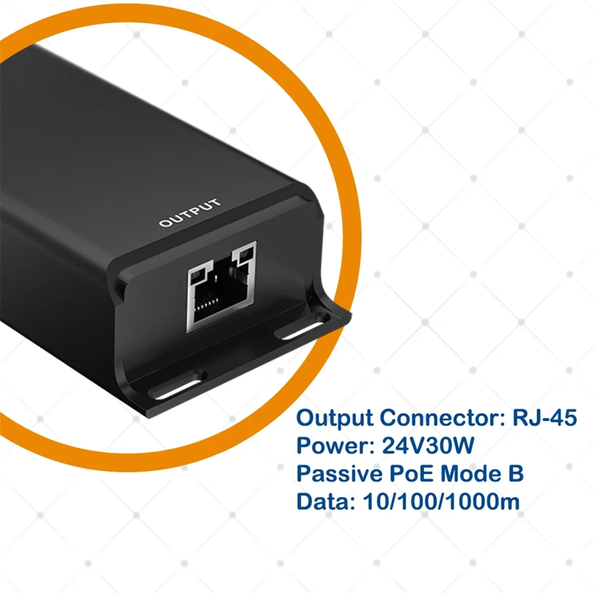 Gigabit PoE Injector 12V to 24V PoE Converter for Solar Conversions 12-60V Input 24V Passive PoE Output for