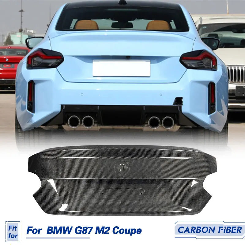 

Задний багажник автомобиля из углеродного волокна для BMW G87 M2 Coupe 2-дверный 2023 2024, гоночные запасные части, комплекты кузова задней крышки багажника